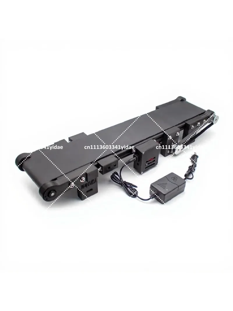 

20x100cm Electric Mini Conveyor Belt, Speed Adjustable Forward & Reverse, Friction Test Device for Production Line