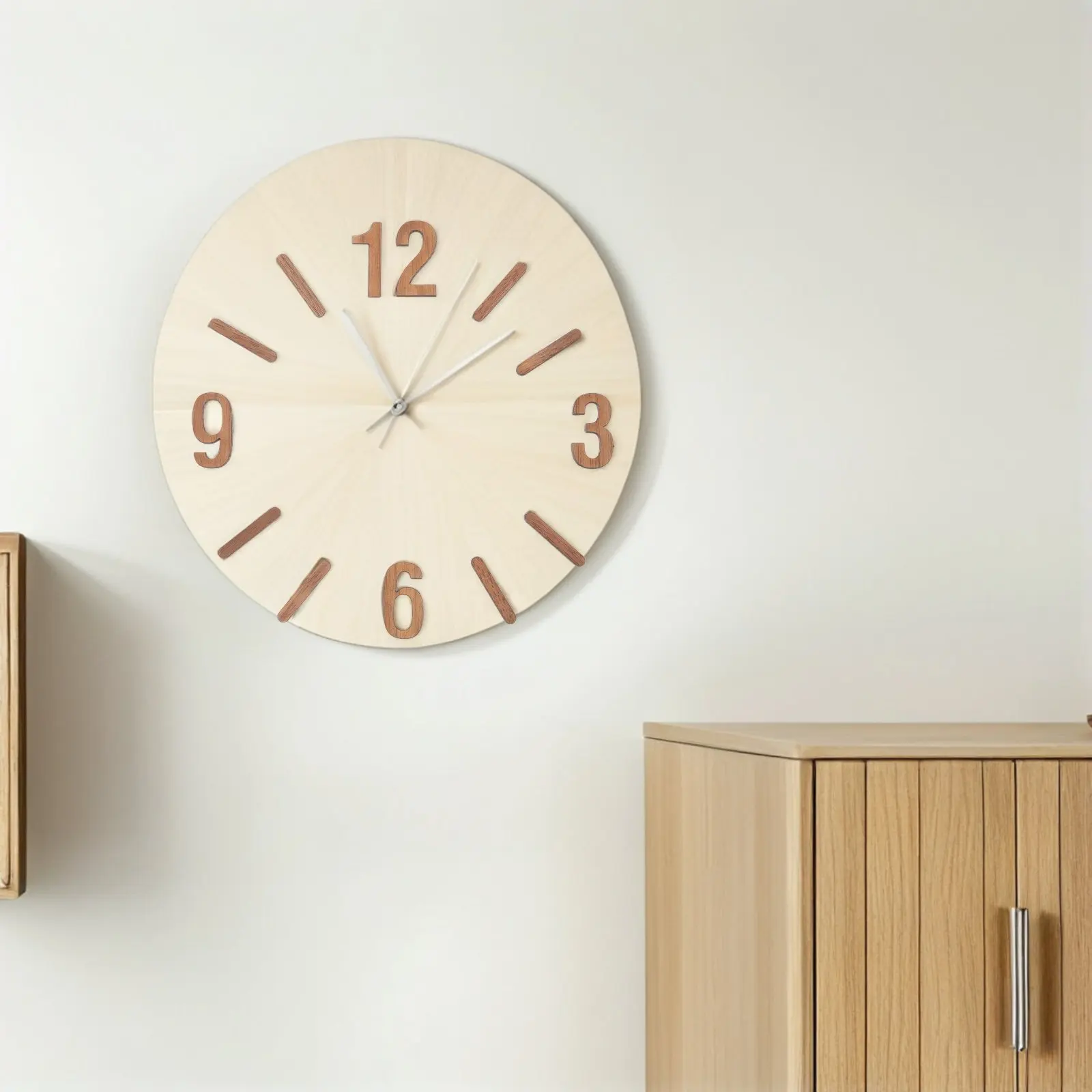 Wooden Clock Numbers DIY Set Unfinished Wood Numeral Cutouts for Frameless Wall Clock Home Decor