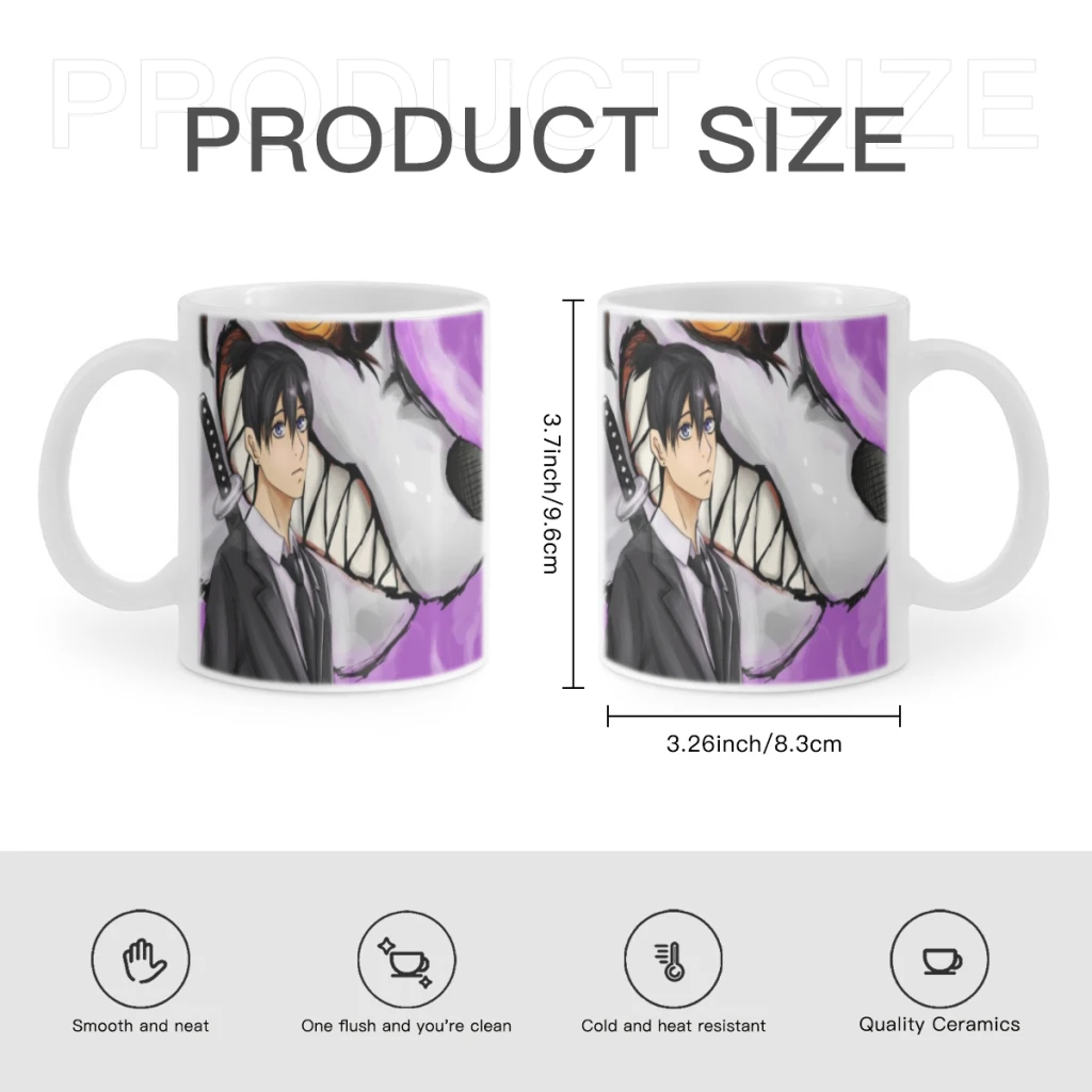 Chainsaw Man Anime Free shipping Ceramic Mug Cute Coffee Tea Milk Stave Mugs And Cups with Handle Novelty Gifts