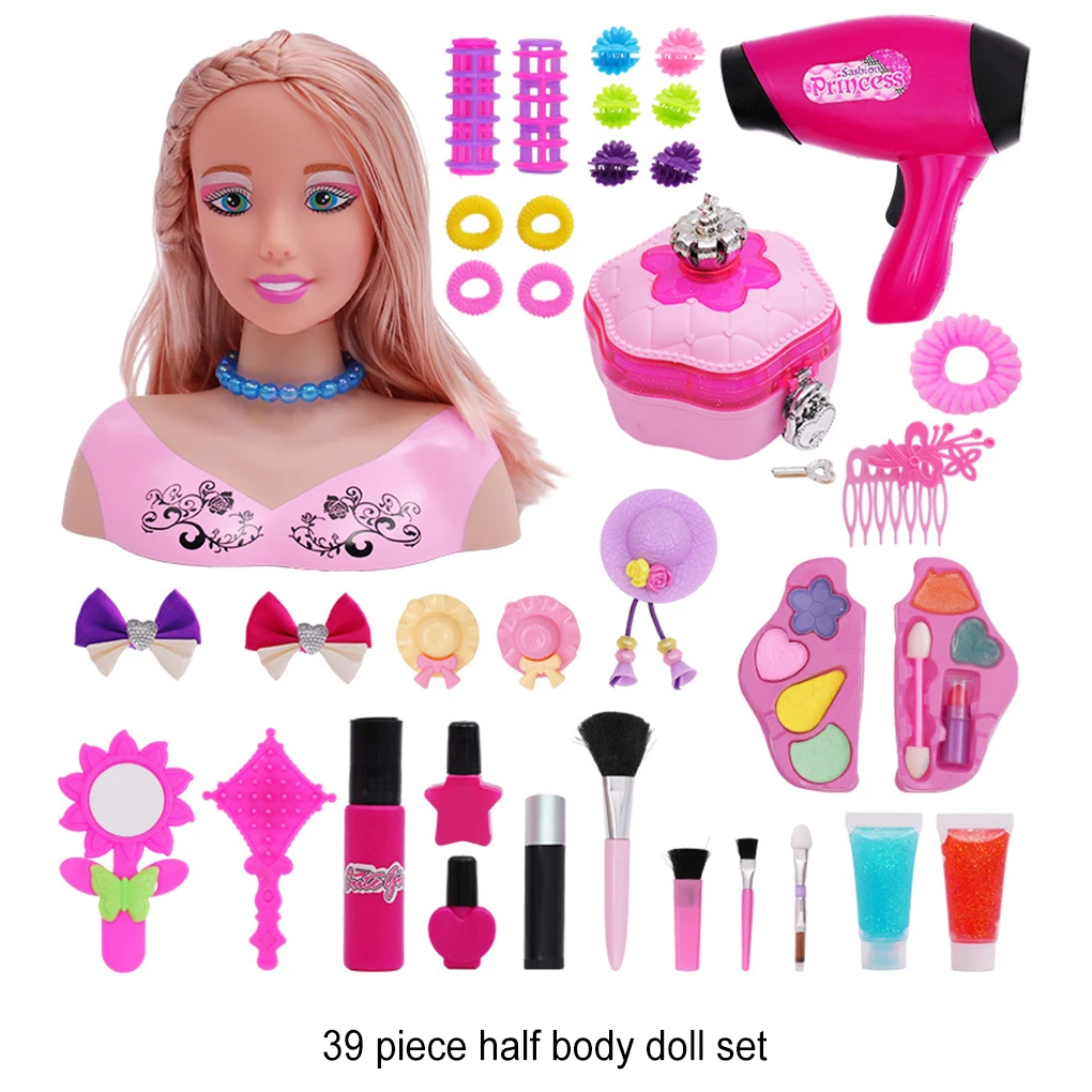 Makeup Doll For Kids Odorless Easy To Grasp Skin-friendly Wide Application Styling Doll Play Variety