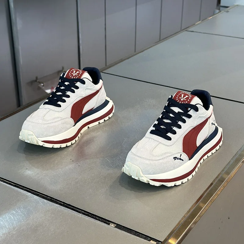 

Новая сетчатая дышащая спортивная обувь на толстой подошве, универсальная, увеличивающая рост, нескользящая, износостойкая, для отдыха на открытом воздухе