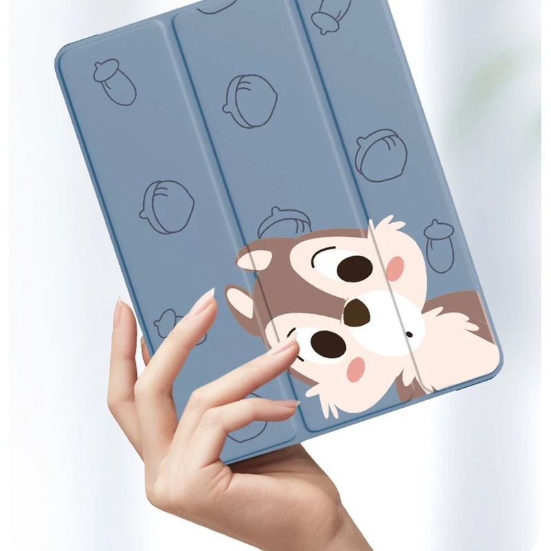 

Chip&Dale Case For iPad 10th 10.9in Cartoon Cute Squirrels Tablet 9th 8th 7th 10.2inch Generation Mini 4 5 6 Silicon Stand Cover