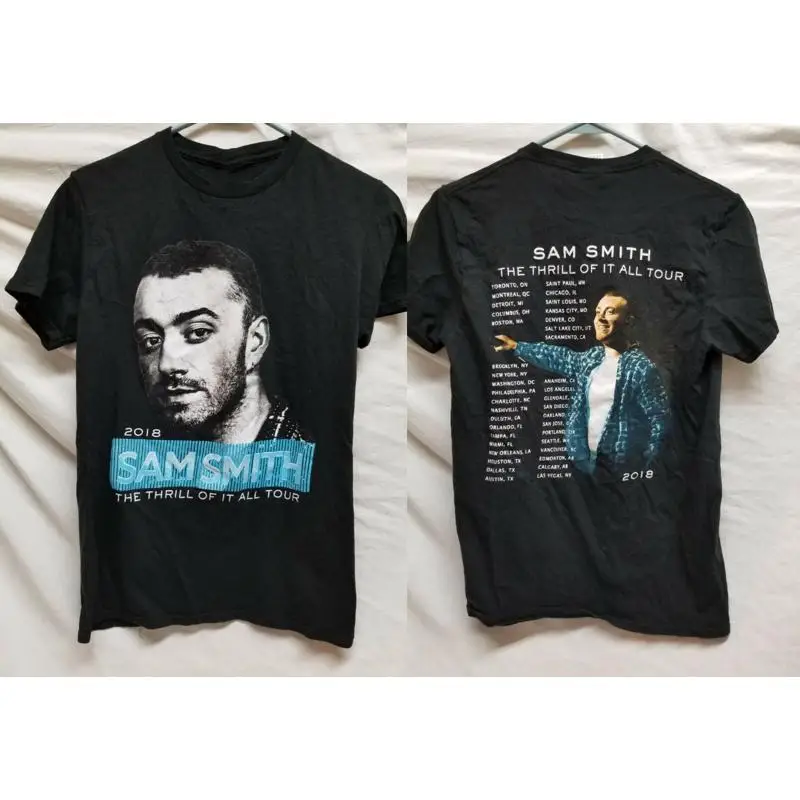Sam Smith Thrill Of It All Tour Short T Shirt For Cotton Ub344