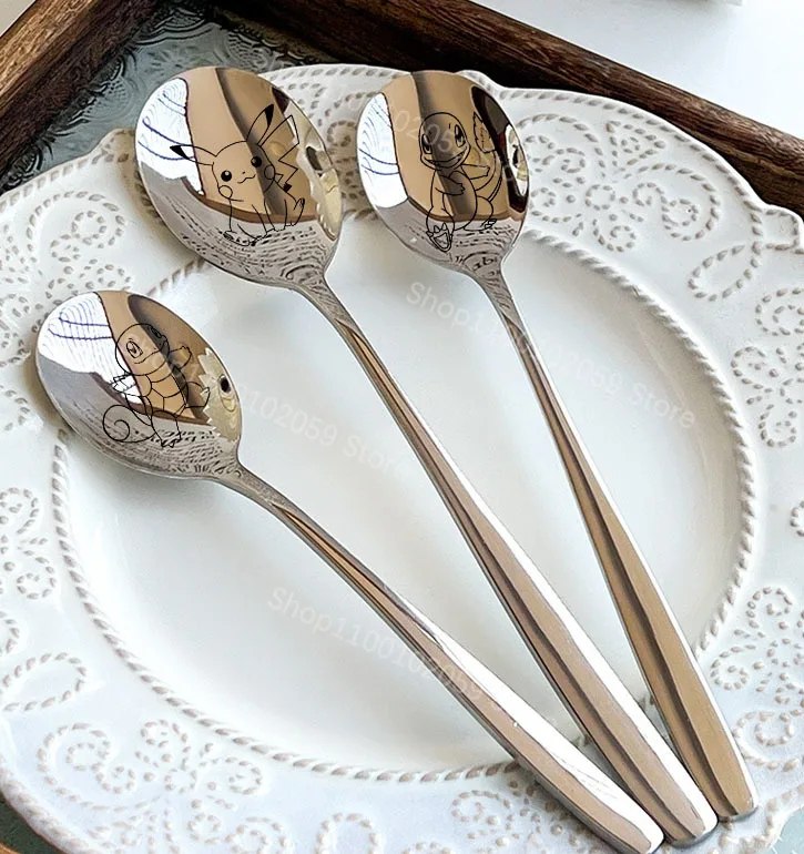cuillere-de-dessin-anime-pokemon-pikachu-louche-familiale-kawaii-en-acier-inoxydable-nourriture-pour-la-maison-pour-enfants-vaisselle-cuilleres-cadeaux-d'anniversaire