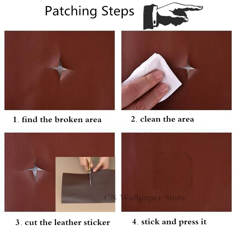 137x50cm PU Leather Self Adhesive Fix Subsidies Simulation Skin Back Since Sticky Rubber Patch Leather Sofa Fabrics DIY Craft