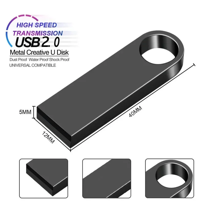 5PCS LOT Metal USB Flash Drive Pen Drive16GB 32GB 64GB High Speed Usb Stick 2. 0 флешка Pendrive 128GB 2GB 1GB Free Custom