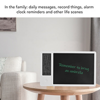10 Inch LCD Writing Tablet Rechargeable Erasable Electronic Doodle Board with Digital Clock Calendar for Office Business Home