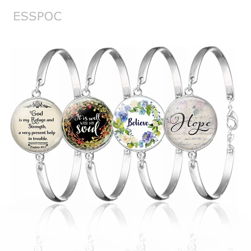 

Church Souvenirs Women Bracelet with Bible Verse 1PCS Serenity Prayer Bangle Faith Jewelry Gifts for Christian