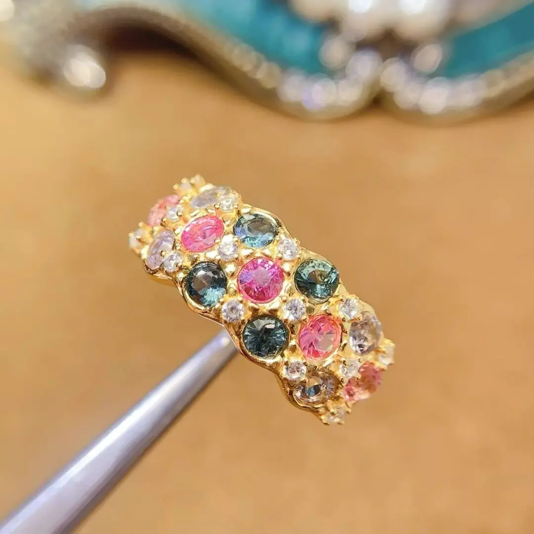 KJJEAXCMY Natural Spinel Women's Ring, made of high-quality S925 sterling silver as the base, support detection ensure quality