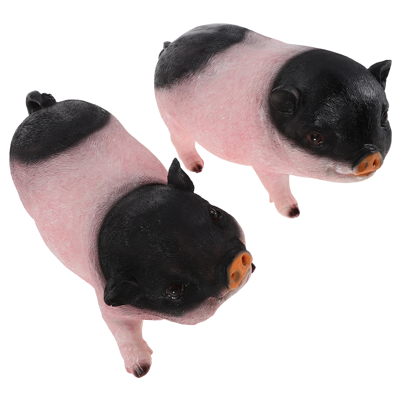 

2Pcs Cute Pig Garden Statue Resin Outdoor Indoor Lawn Sculpture Funny Animal Decor for Yard Patio Garden Home Office Decor