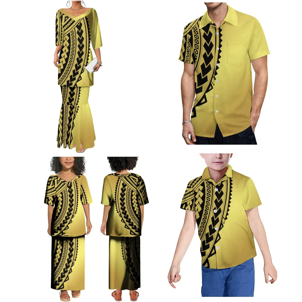 

Not for sale Polynesian party casual men's short-sleeved shirt