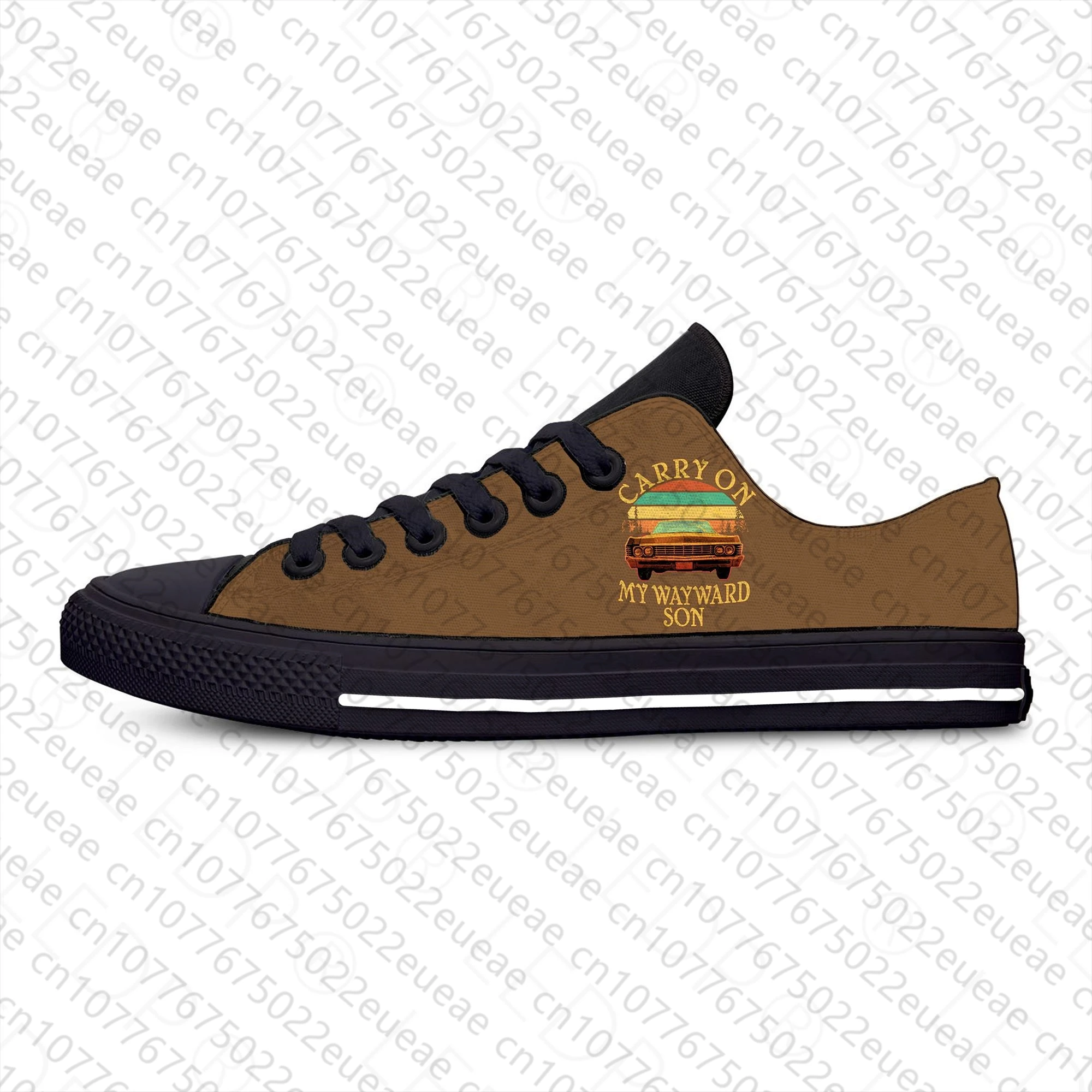 Zapatillas de tela informales para hombre y mujer, zapatos ligeros y transpirables con estampado 3D de Carry on My Wayward, Supernatural, a la moda