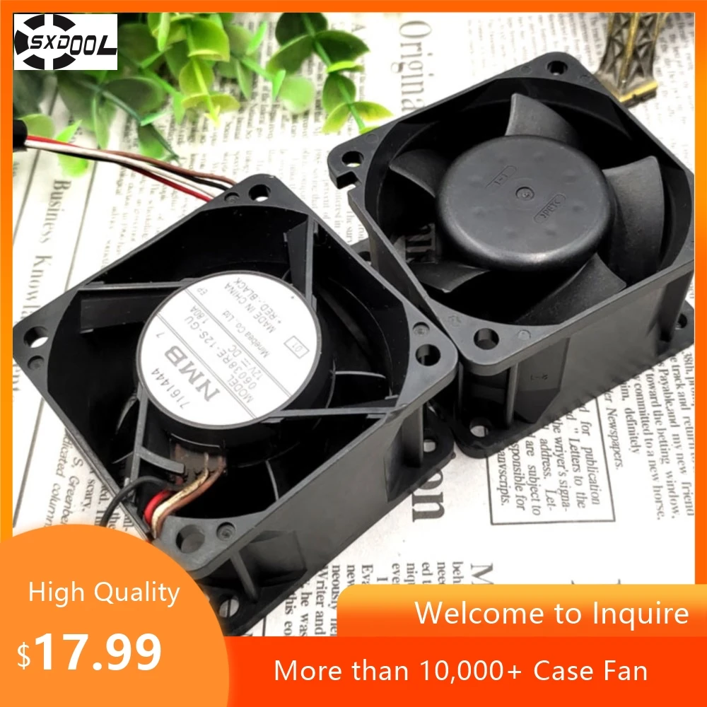 

Высокоскоростной охлаждающий вентилятор 60 мм, 60 мм, 6 см для NMB 06038re-12s-gu, водонепроницаемый, 12 В, 1,80 А, 4-проводной инвертор высокого класса