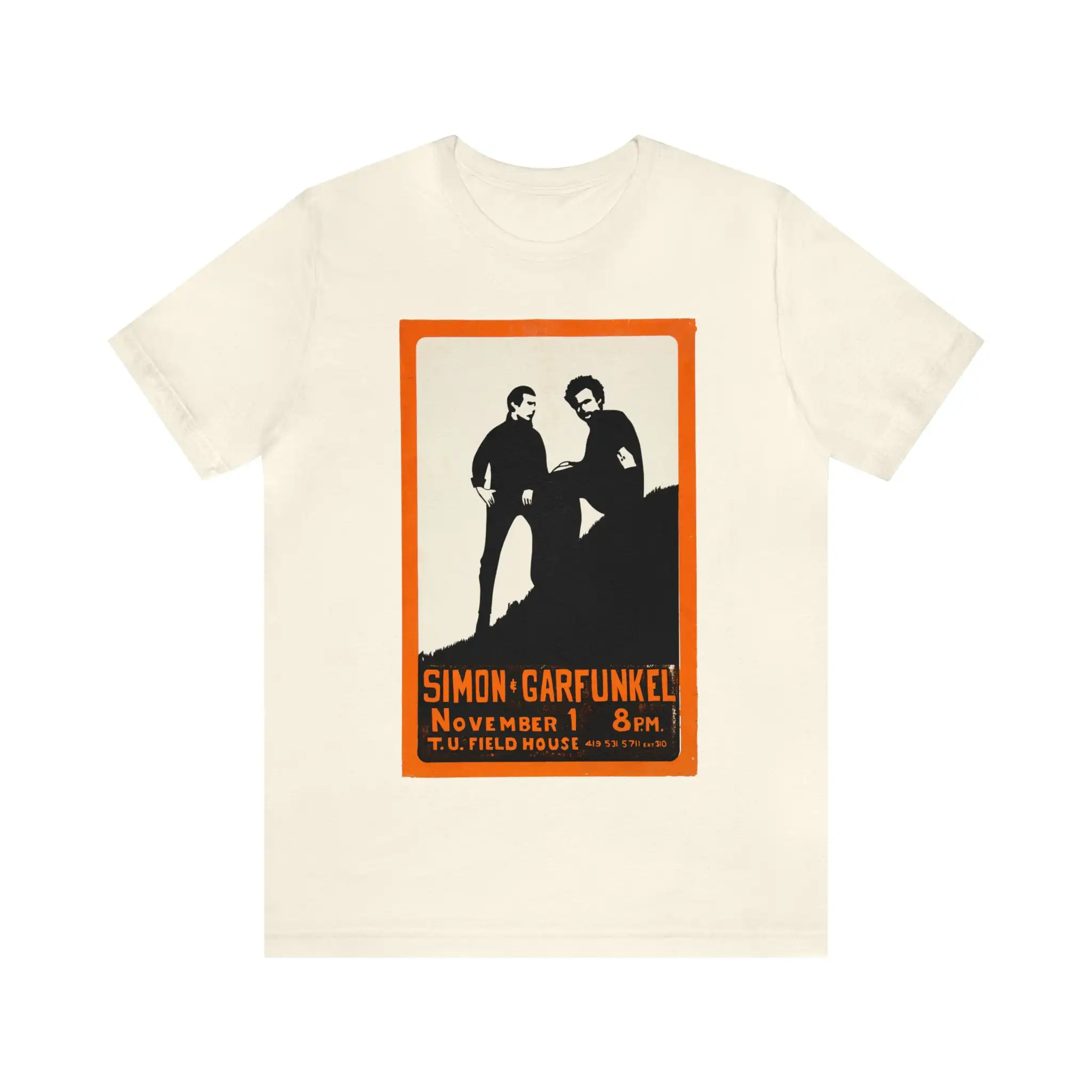 Simon Garfunkel Image from silk screened concert poster Late 60's T shirt