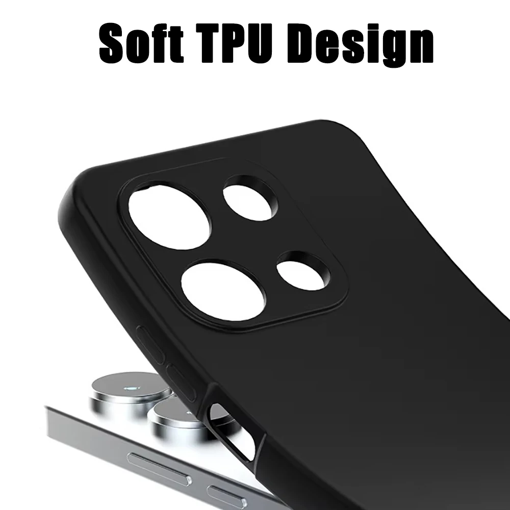 Schwarze weiche Silikon-Handyhülle für Xiaomi Redmi Note 14 13 12 11 10 9 Pro plus 7 8 8T 9s 9T 10s 11s 12s Soft Back Cover – Detail 4