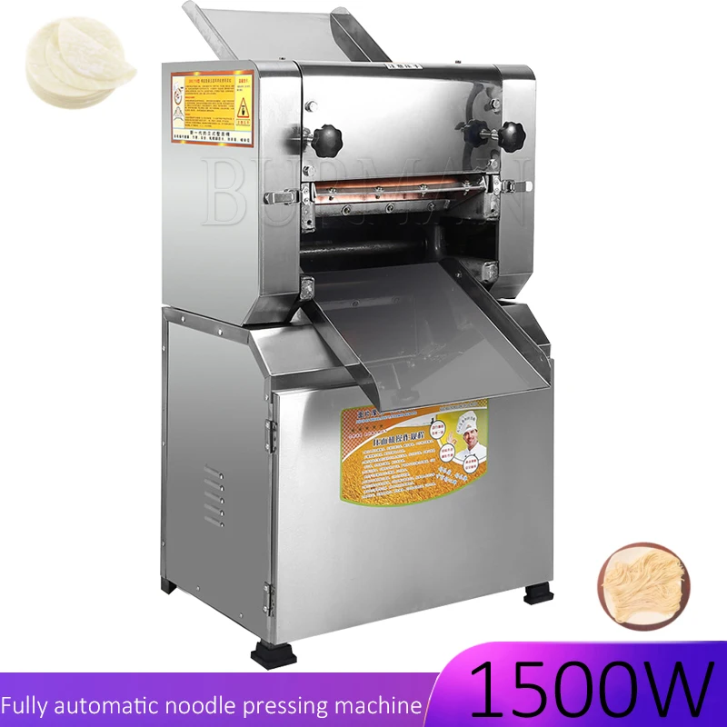 

Electric Noodle Press Machine Stainless Steel Noodle Machine Desktop Pasta Dumpling Skin Maker Commercial Kneading Machine