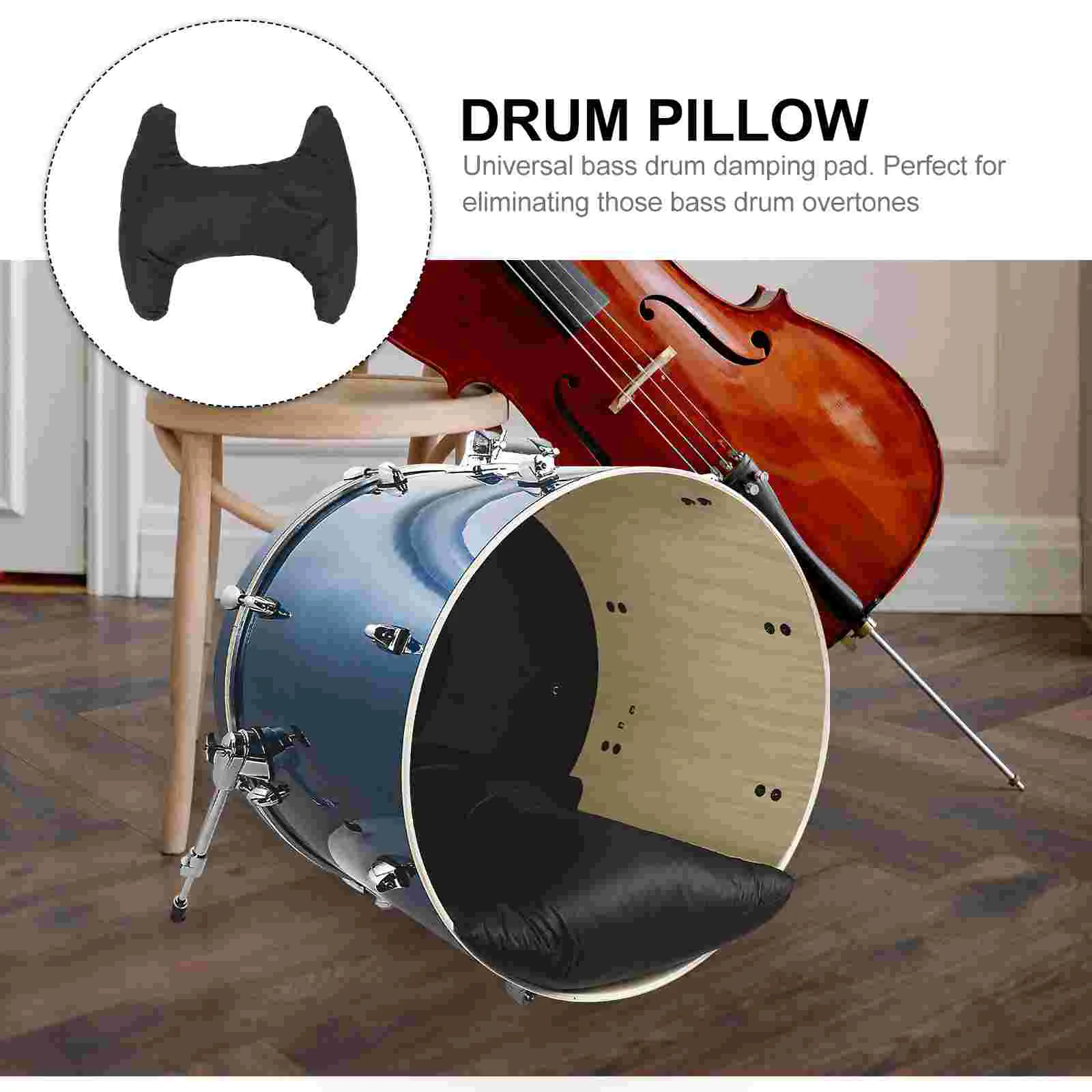 Bass Drum Dampening Pillow Drum Mute Pad Bass Drum Muffling Pillow Drum Muffling Cushion Soundproofing Drum Accessory