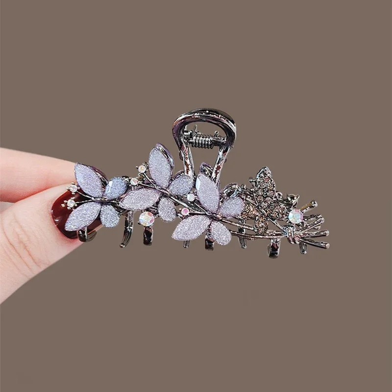 Fee Strass Harz Schmetterling Haarspange Haarklammer High-End Damen Hinterkopf halbgebundener Haargriff Frankreich Haarschmuck