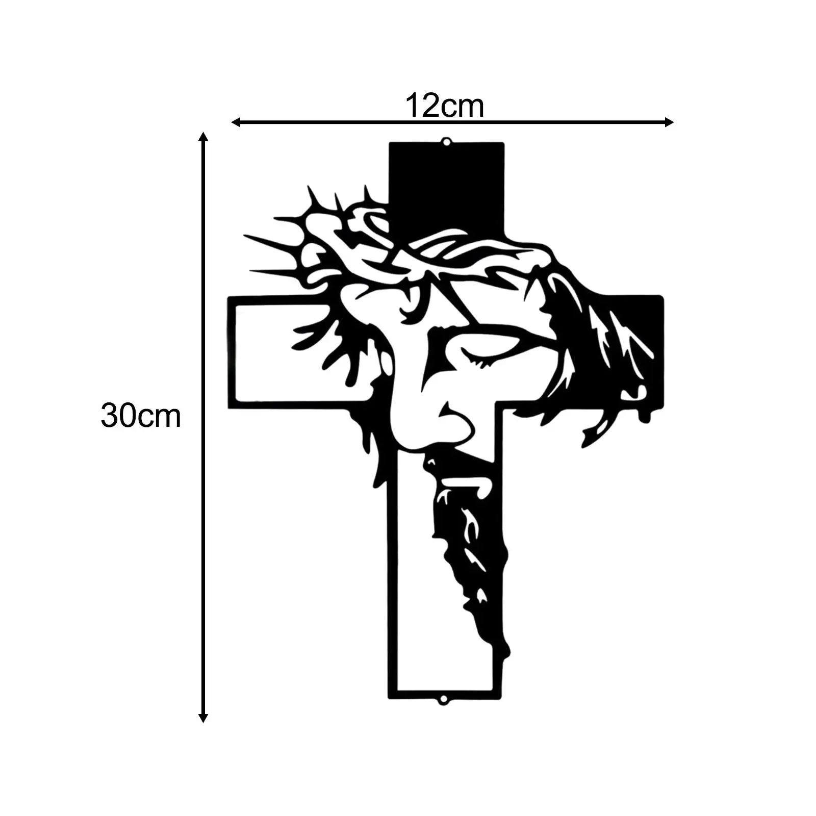 Decorative Iron Wall Cross Religious Sculpture Home Decoration Ornaments for Interior House Collection Gift