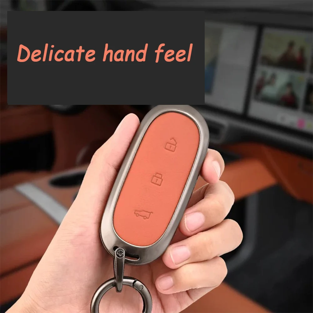 For LiXiang L6 L7 L8 L9 2022 2023 2024 Car Styling Premium Key Case Buckle High-end Men's Minimalist Women Auto Accessories