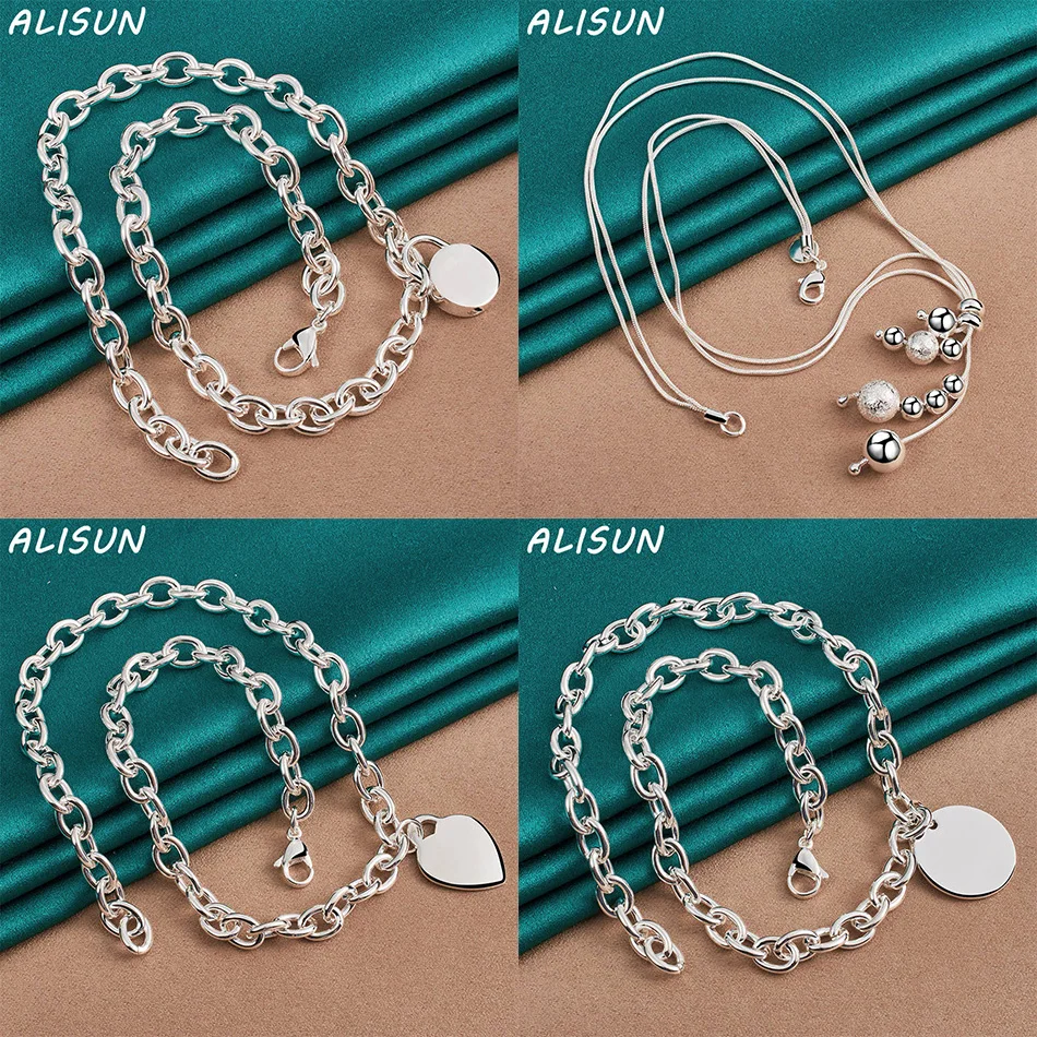

ALISUN 925 Sterling Silver 45cm Necklace For Women Men Creativity Gifts Street All-match Party And Daily Wear