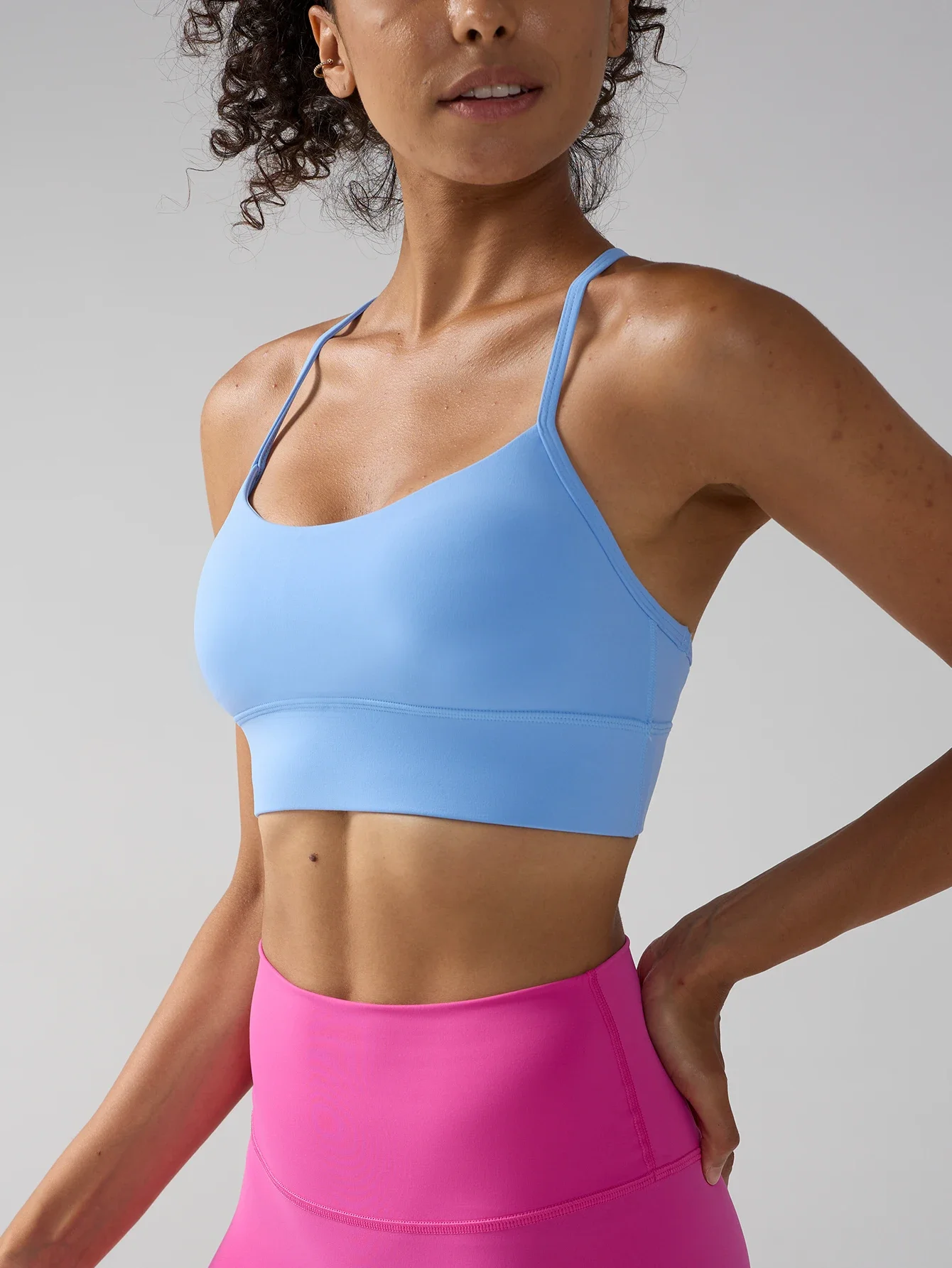Sexy Solid Color Women Sport Bra Y Shape Beautiful Back High Strength Sports Vest Running Fitness Cycling Breathable Yoga Bra