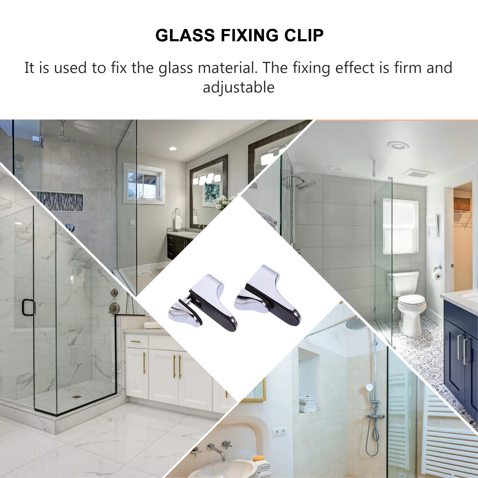 

4pcs Zinc Alloy Clip Adjustable For 3-20Mm Glass Shelf Bracket Wall Mount Clamp Corrosion Resistant Glass Holder