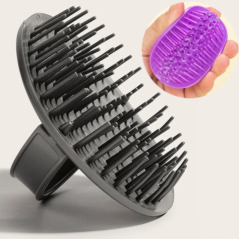 2pcs Head Shampoo Brush Head Massage Hair Washing Comb Scalp Body Shower Brush Care Hair Root Itching Hairbrush Home Salon Tools