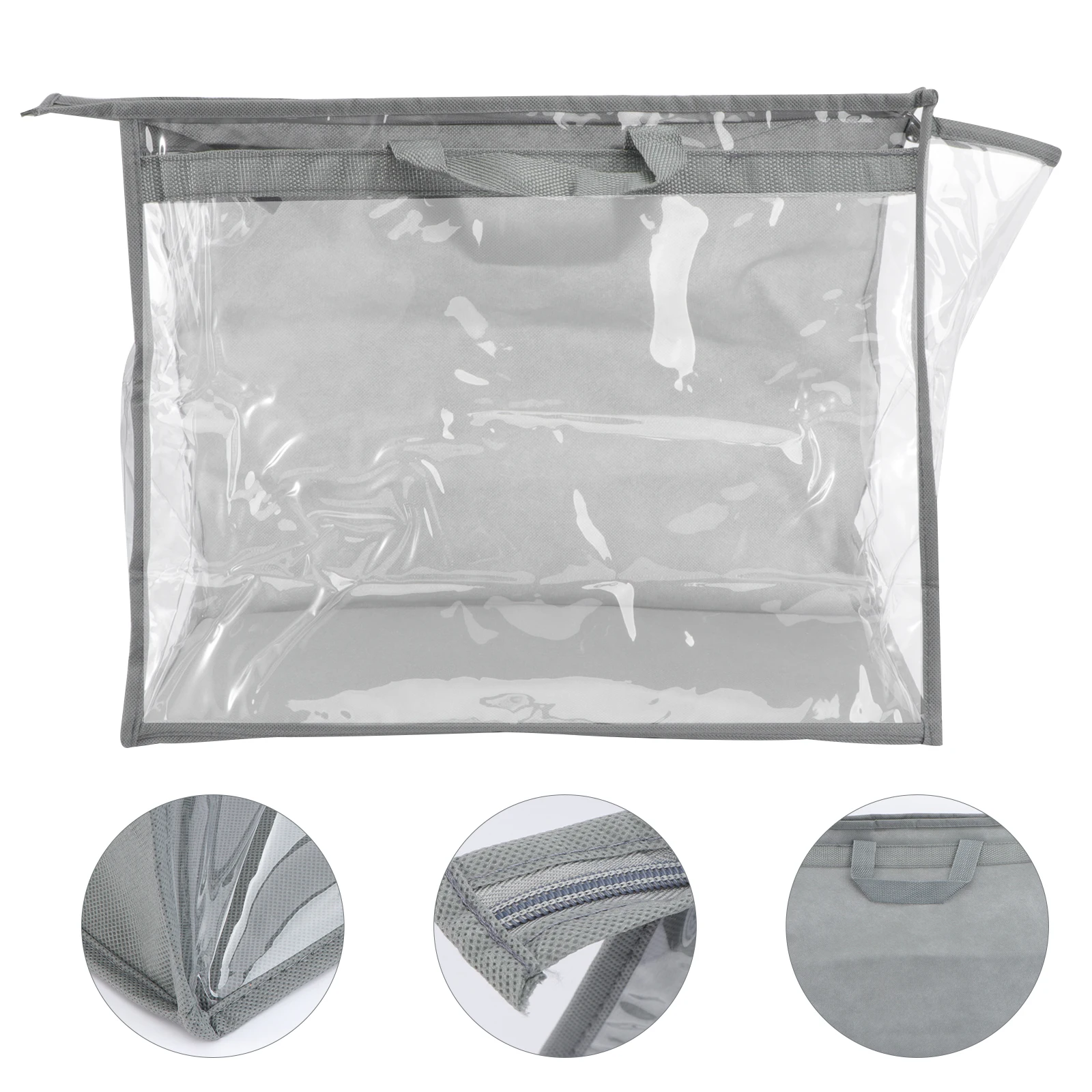 

PVC Nylon H Strap Storage Bag Wardrobe Closet Hanging Pouch Waterproof Travel Large Capacity Dust Proof Moisture Proof Tote