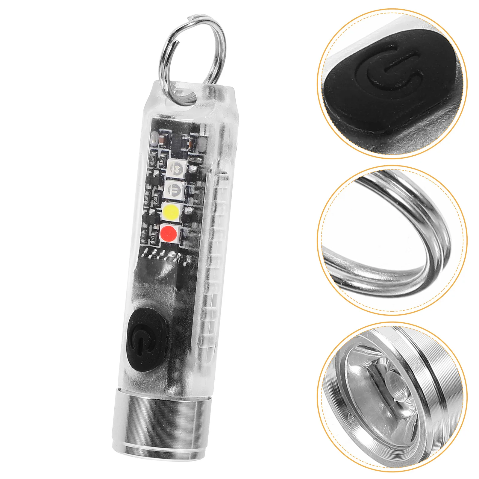 

1Set Portable Mini Flashlight Rechargeable Outdoor LED Pocket Flashlight Magnetic Base Compact Handheld Camping Hiking Survival