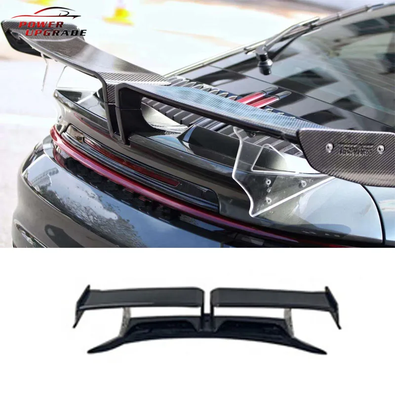 Carbon Fiber Techart Style Car Accessoris Rear Trunk Wing For Porsche 911 992 Tail Wing Rear Spoiler Lip Wings