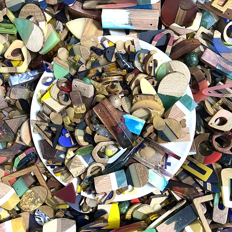 30/50/100/200 قطعة دلايات خشبية طبيعية عشوائية بالجملة Waterdrop البيضاوي قلادة خشبية لتقوم بها بنفسك لصنع المجوهرات #2