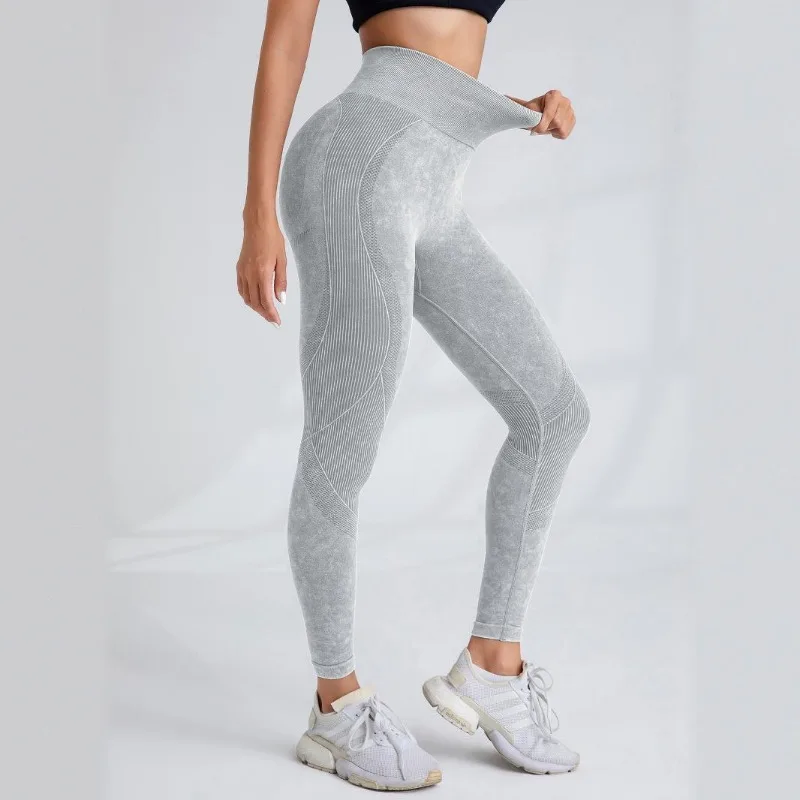 Frauen matte Finish Leggings nahtlose Fitness Leggings hohe Taille Hüfte heben schlanke elastische Strumpfhose Fitness studio Laufen Mode Yoga hosen