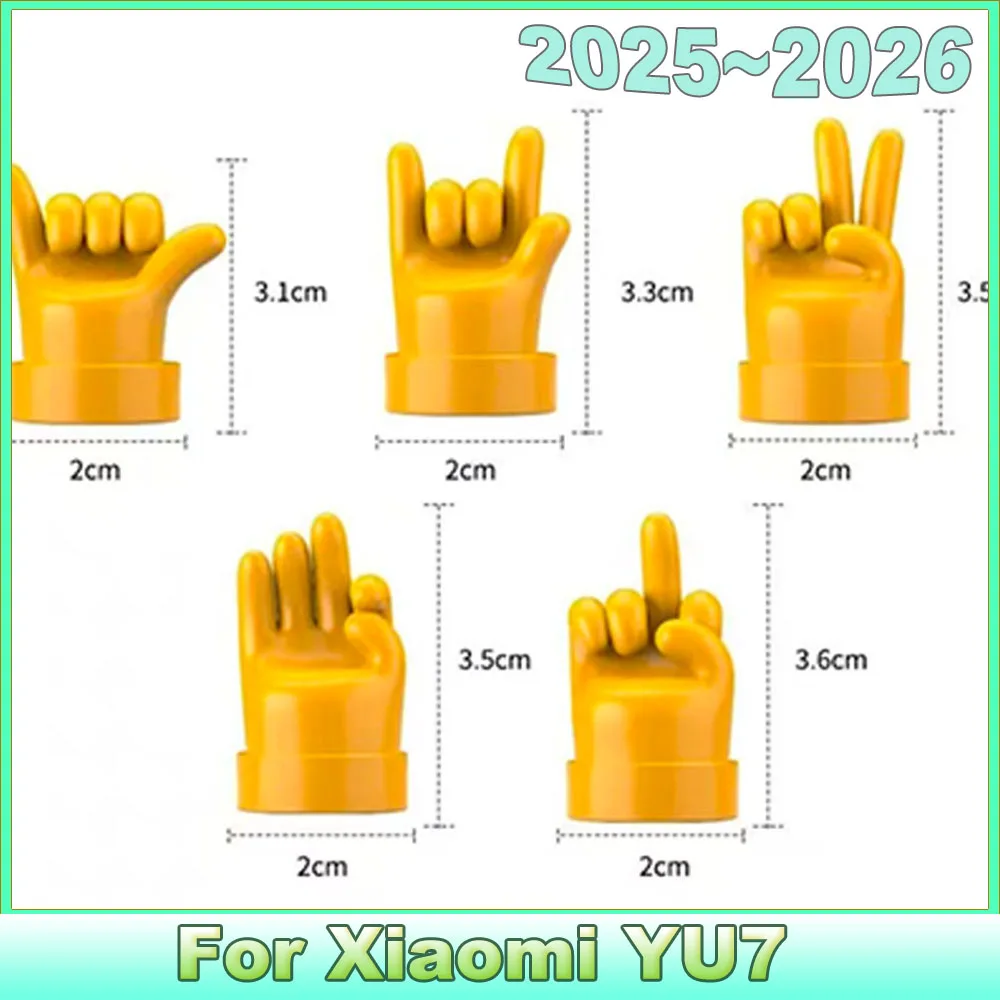 Car Tire Valve Stem Caps Dust Waterproof Air Nozzle Protector Covers Fit For Xiaomi YU7 2025 2026 Exterior Decor