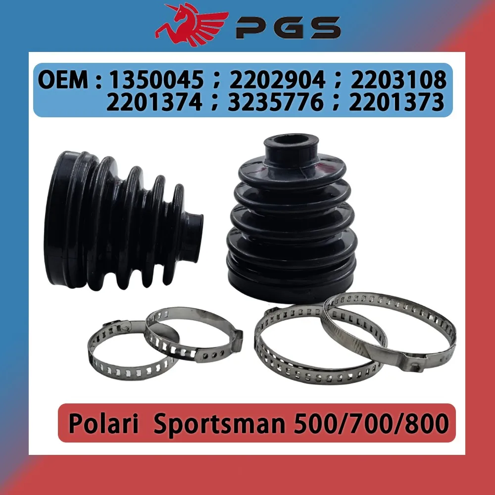 Rear Axle Inner Outer CV Boot Kit High Durability Easy Installation Wear Resistant Rubber 1350045 for Sportsman 500 HO EFI 4X4