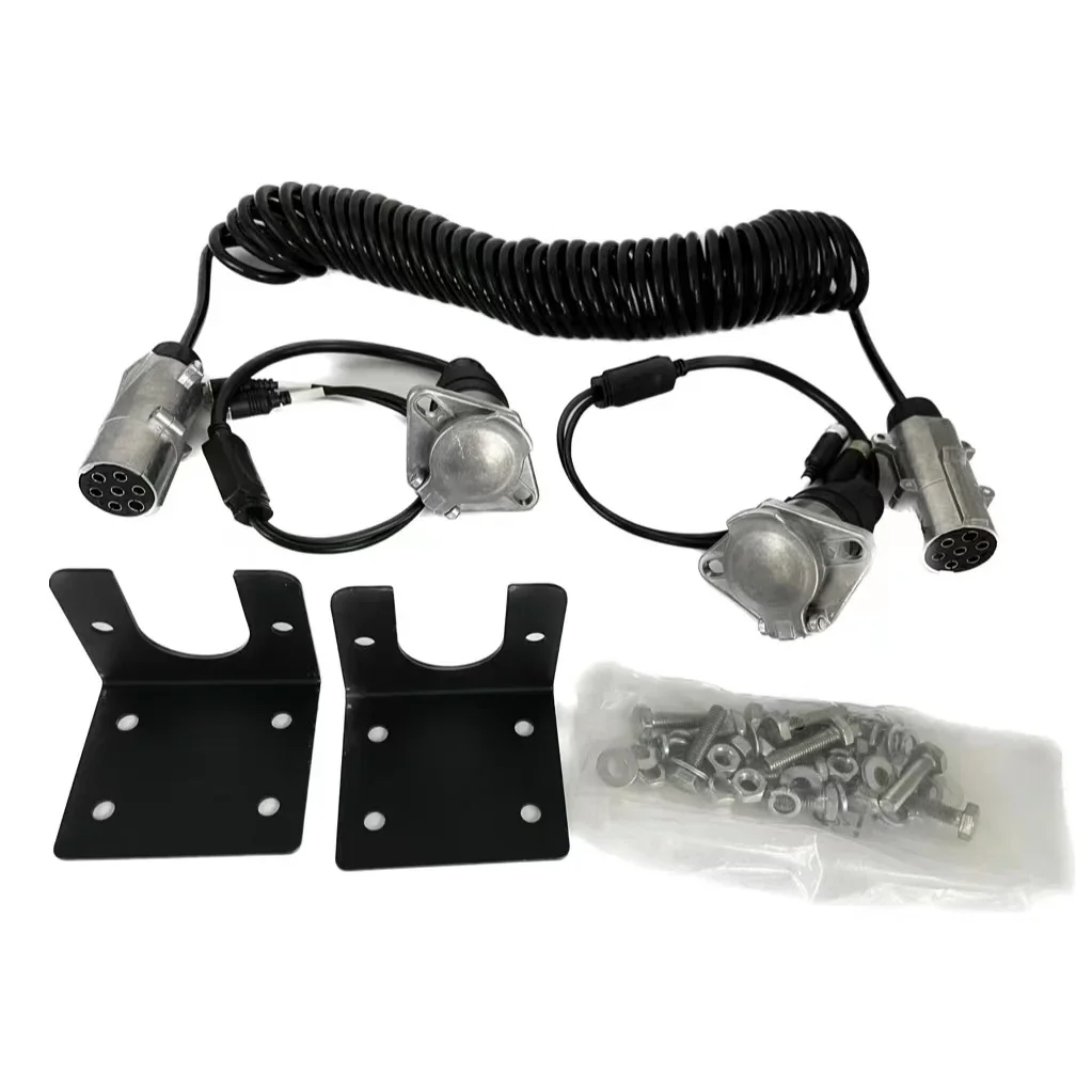 2025/مقطورة ثقيلة وشاحنة كابل كهربائي موصل مقطورة شاحنة مقاوم للماء 7pin لفائف سوزي كابل حلزوني