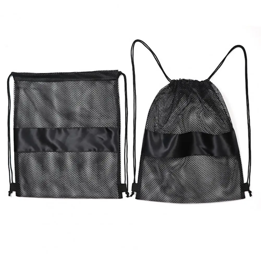 Mesh Sports Drawstring Backpack Bag, Breathable Swim Gear Sack, Quick Dry Water Park Gear Organizer for Swimming Diving Gym