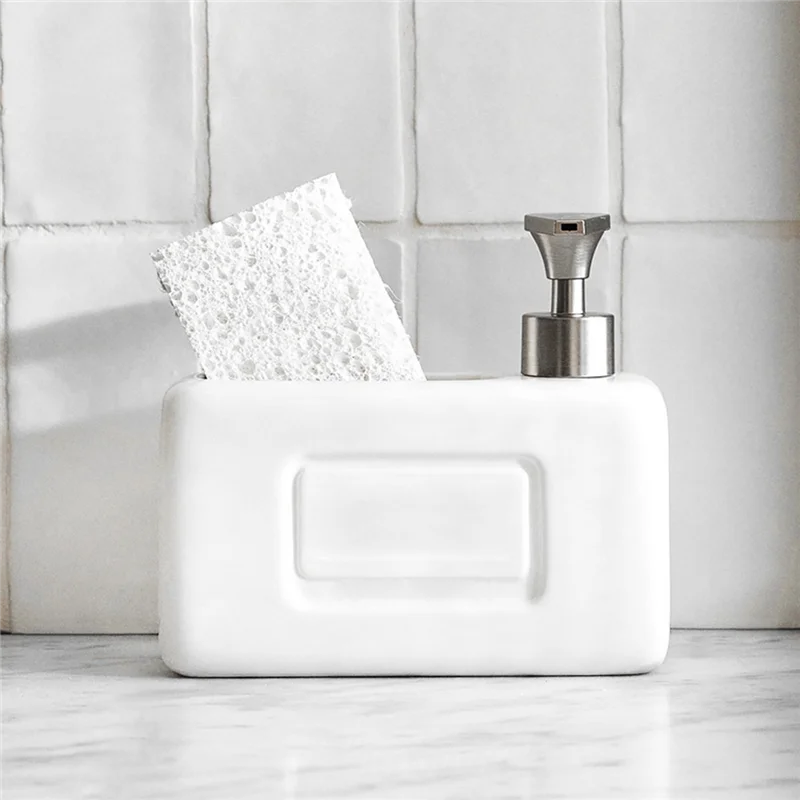 ABAH-Luxury Reusable Dishwashing Liquid Dispenser Bottle In Black , Shower Gel Dispensing Functionality For Kitchen Use