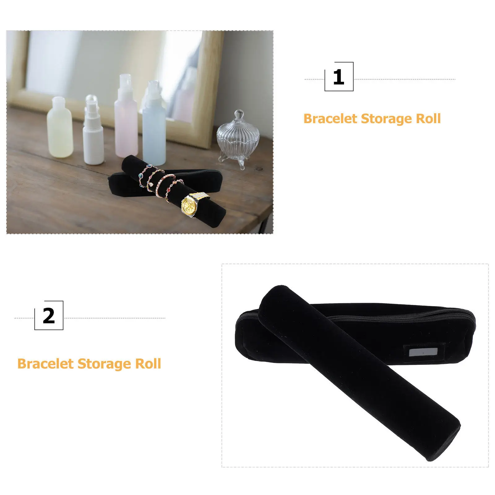 

Набор для хранения украшений: Премиальный органайзер-ролл для браслетов и часов, компактный дорожный чехол для демонстрации и защиты браслетов