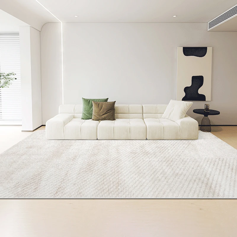 

Minimalist Cream Color Living Room Wabi-sabi Large Area Rug Modern Light Luxury Bedroom Decoration Easy Care Short Pile Carpets