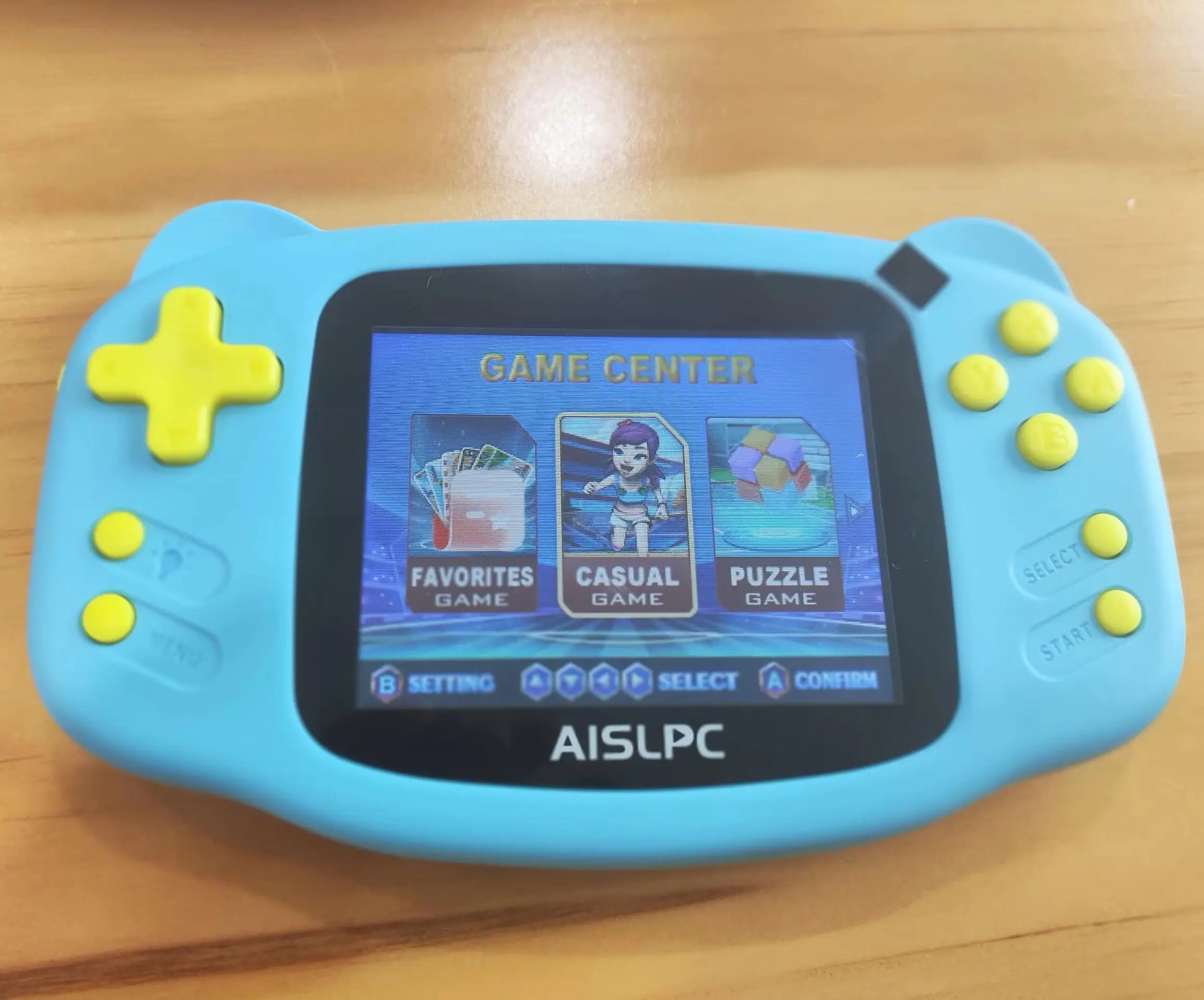 AISLPC Retro Handheld Game Console Cute Cat Ears K32B 300 Authorized Licensed Games Portable Game Player With Stand Gift