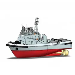 Port Tugboat Kit 1/100 Navy 3200hp Tugboat Model Assembly Boat Model Kit Science and Education Toy Gift Model