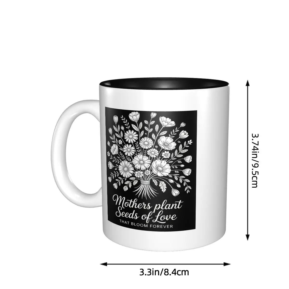 Mothers Plant The Seeds Of Love That Bloom Forever Floral Mug Ceramic Coffee Cups Tea Mugs Milk Cup Drinkware Gifts for Friends