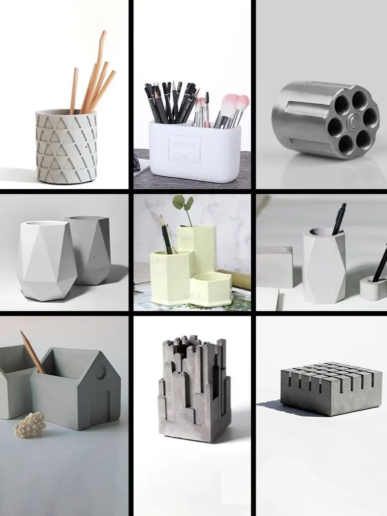 Kwadratowy cement obsadka do pióra formy silikonowe i beton 16 otworów w desce DIY craft do otrzymywania form — zdjęcie 2