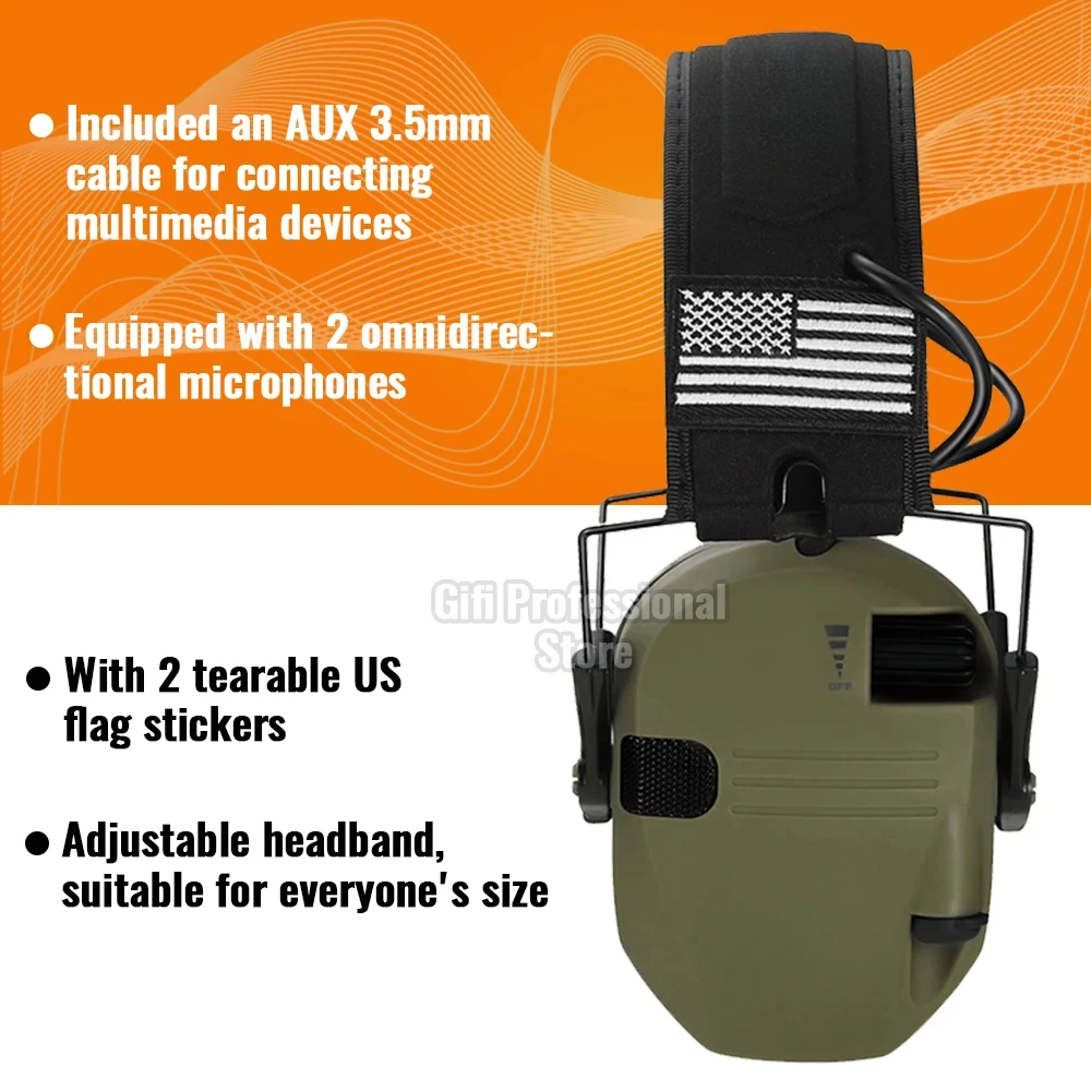 Tactical anti-noise headphones for Hunting shooting Earmuff Noise reduction Electronic Hearing Protective Ear Protection