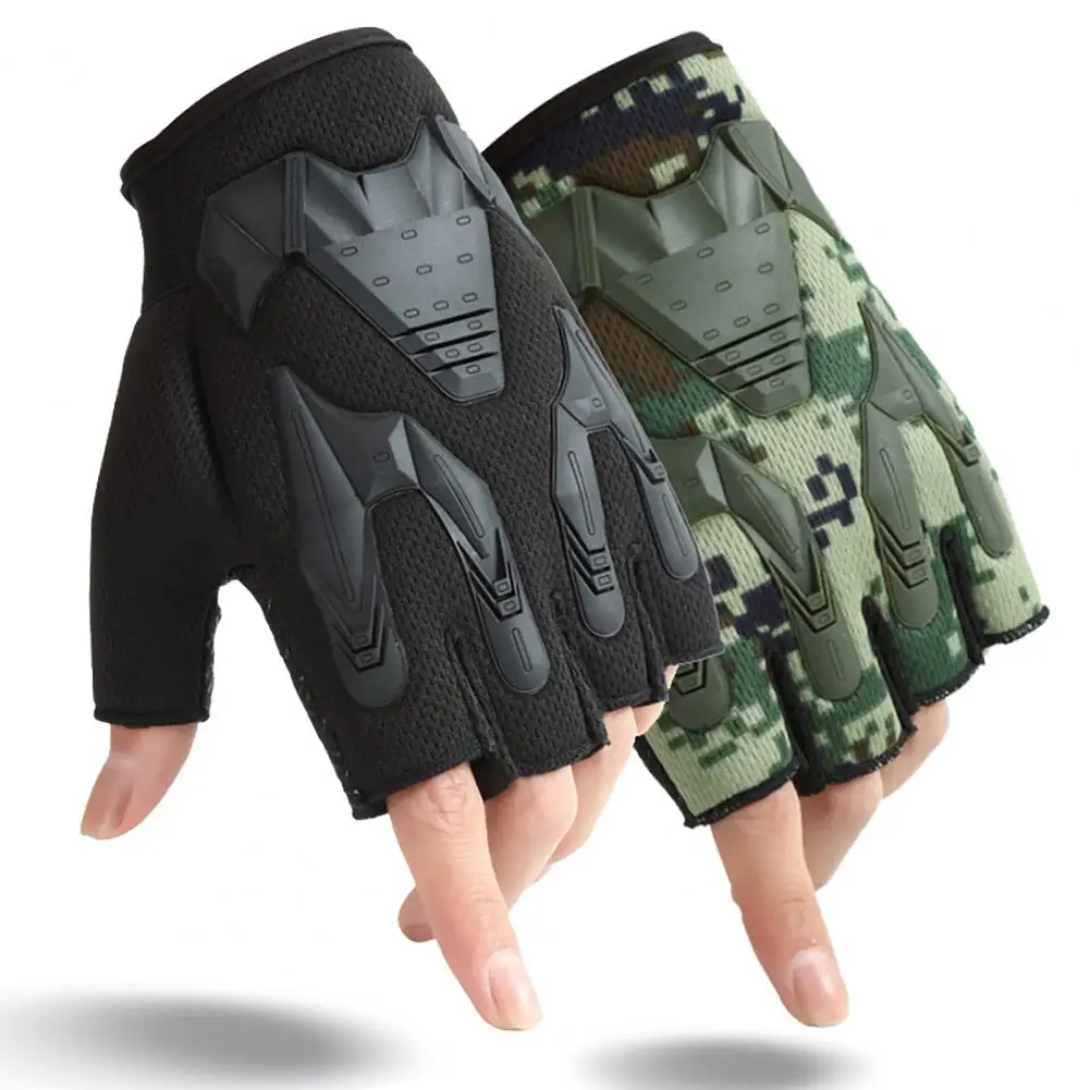 Cycling Gloves Men Women Gloves Airsoft Sports Half Finger Military Gloves Shooting Hunting Fitness Fingerless Gloves