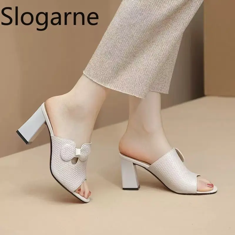 Europe American Summer Shoes Women Thick High Heels Peep Toe Sandals 2026 New Korean Casual Outddor Roman Slippers Girls Pumps