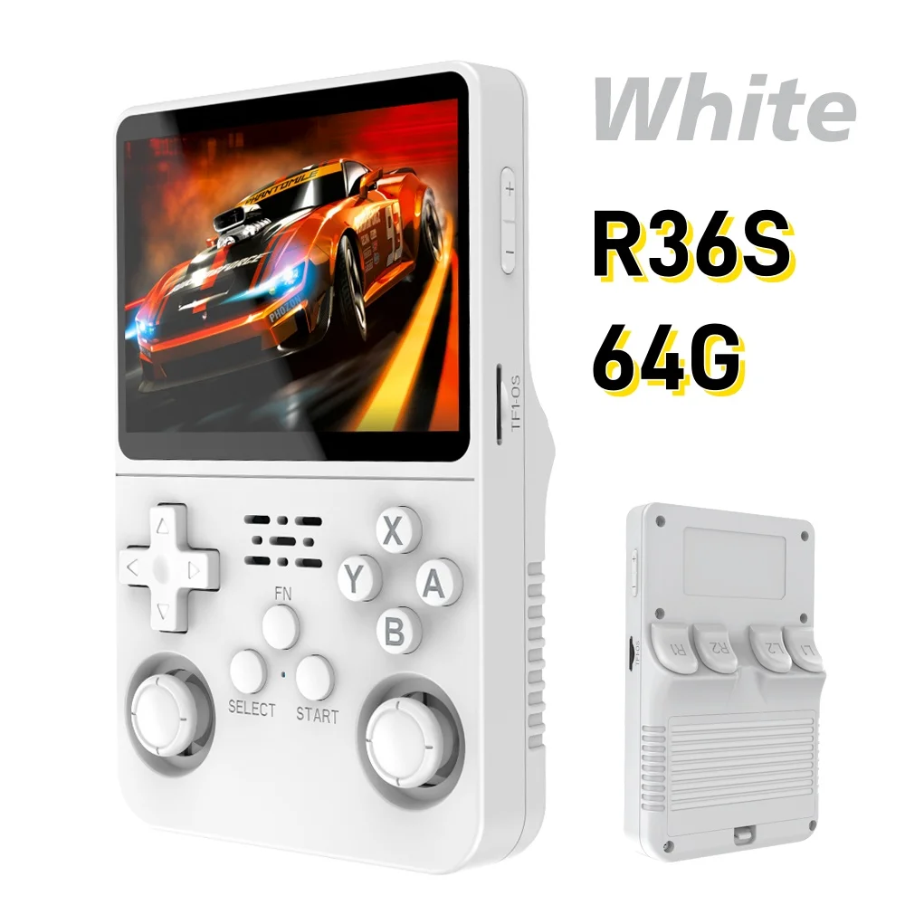 R36S Retro Handheld Video Game Console ARKOS Systeem 3,5 Inch IPS Scherm Klassieke Draagbare Pocket Video Player 128G Games jongen Gift