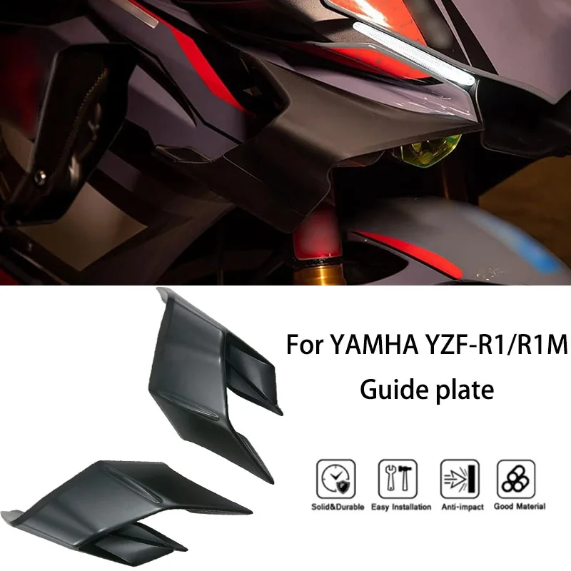 MTKRACING For YAMHA YZF-R1/R1M 2015-2023 Motorcycle front spoiler fin decorative cover small wing aerodynamic wing kit