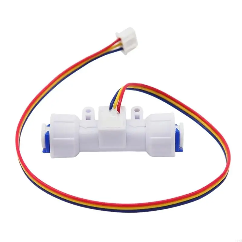 F19B Plastic Hall Effect Flows Meter Fast Installation 1/4in Connector Fitting For Water Dispenser Flowmeter Counter